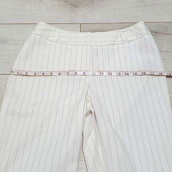 WORTHINGTON CAPRI PANTS, Sz 4, White with Black Strips - Picture 8 of 13